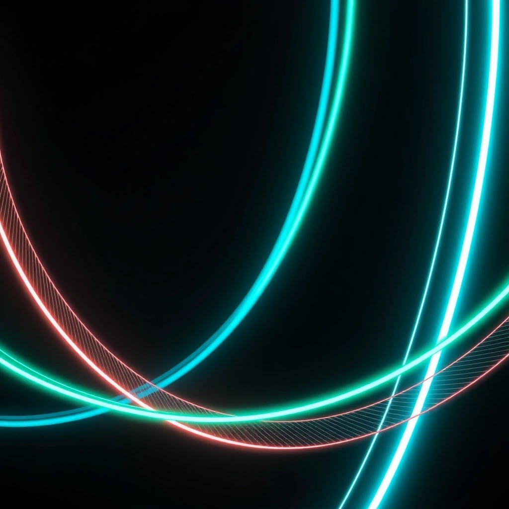 Abstract neon data streams background