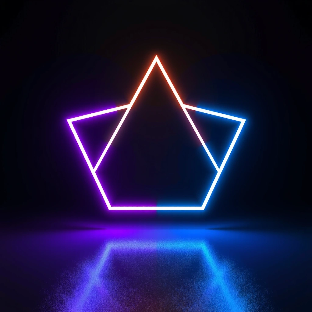 Geometric neon shapes